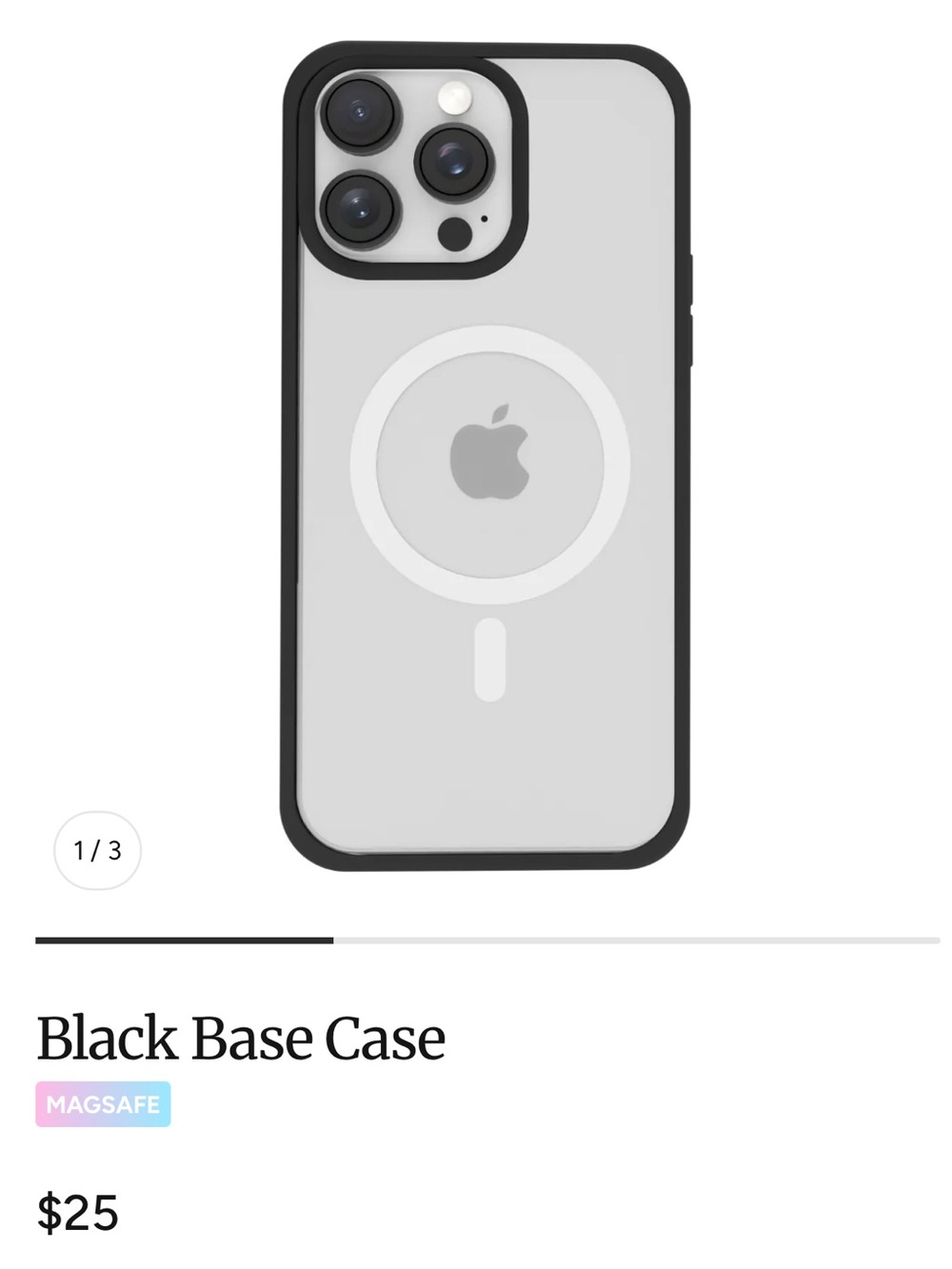 Black Base MagSafe Case for iPhone 16 Pro Max